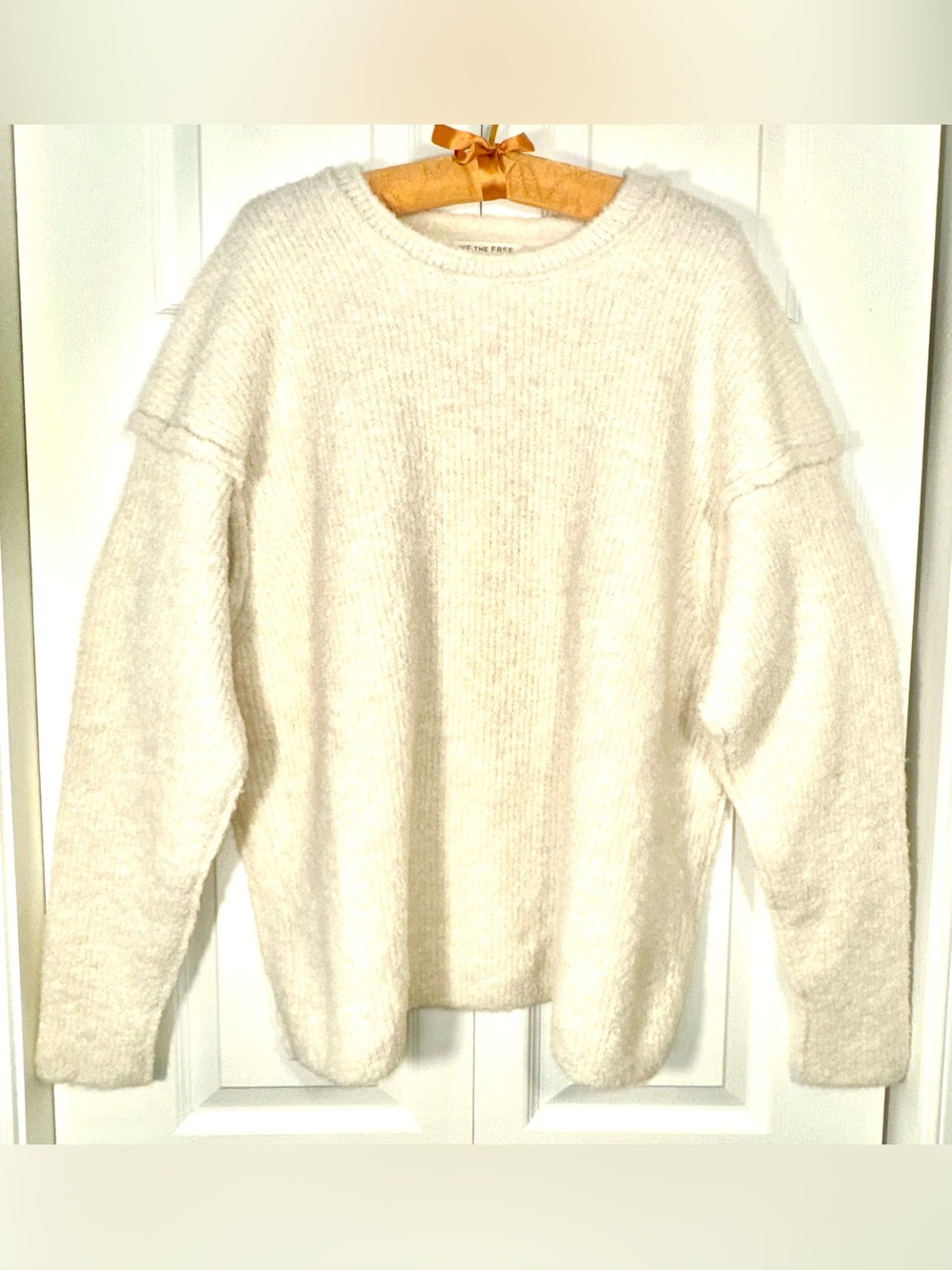 Free People We The Free Alpine Crew Sweater NWT Ivory Alpaca Blend Size M